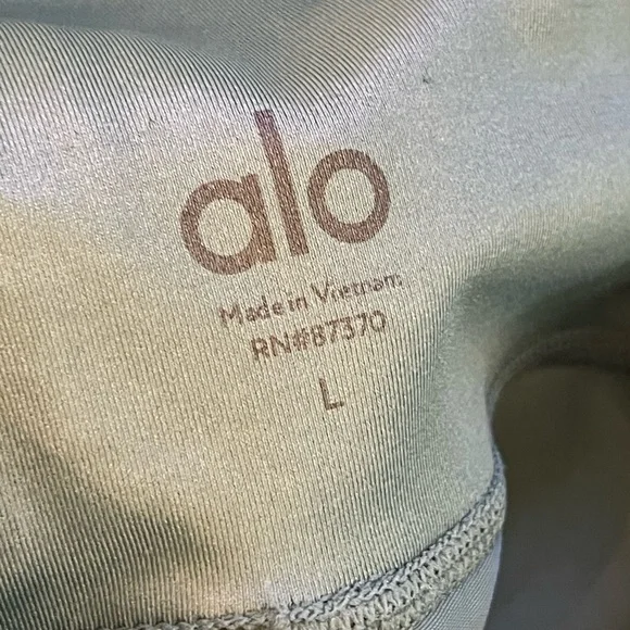 Alo Yoga Legging 7/8 High-Waist in Teal Blue Size Large - Picture 11 of 12